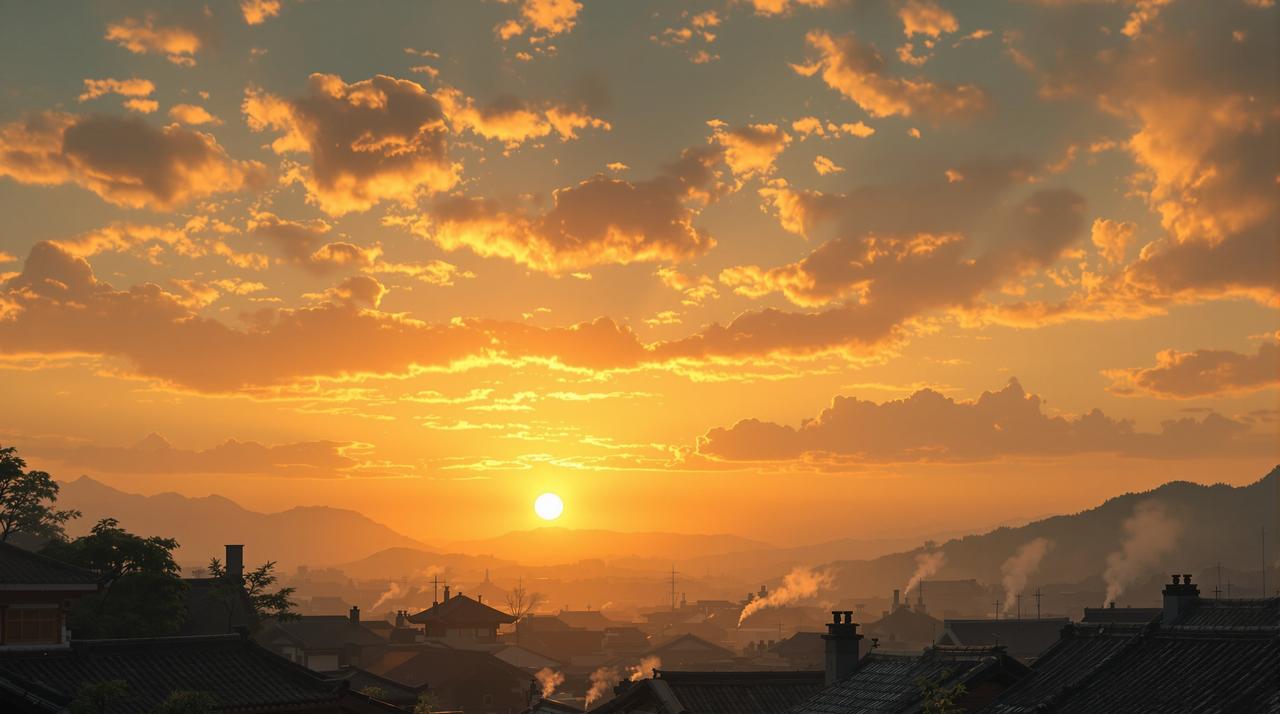 短剧网站排名温情剧场 短剧网站排名 - 暮色四合的温情剧场,夕阳下的乡村美景